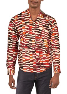 INC Zion Mens Cotton Collar Button-Down Shirt