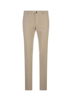INCOTEX Slim Fit Trousers In Beige Certified Doeskin