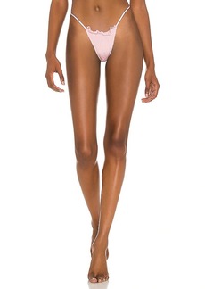 Indah Bali Solid Fixed Sides Ruched Bikini Bottom