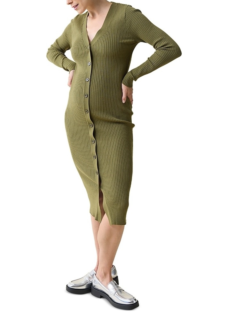 Ingrid & Isabel Button Front Sweater Maternity Dress