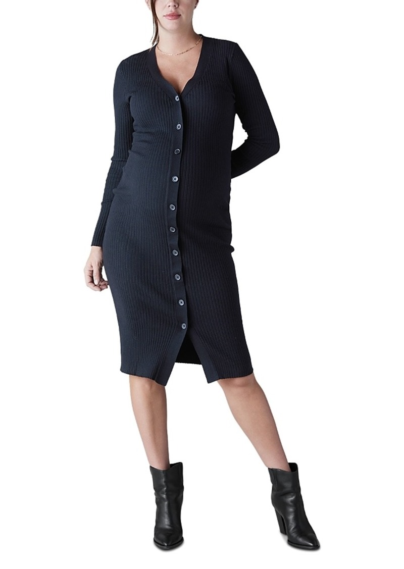 Ingrid & Isabel Button Front Sweater Maternity Dress