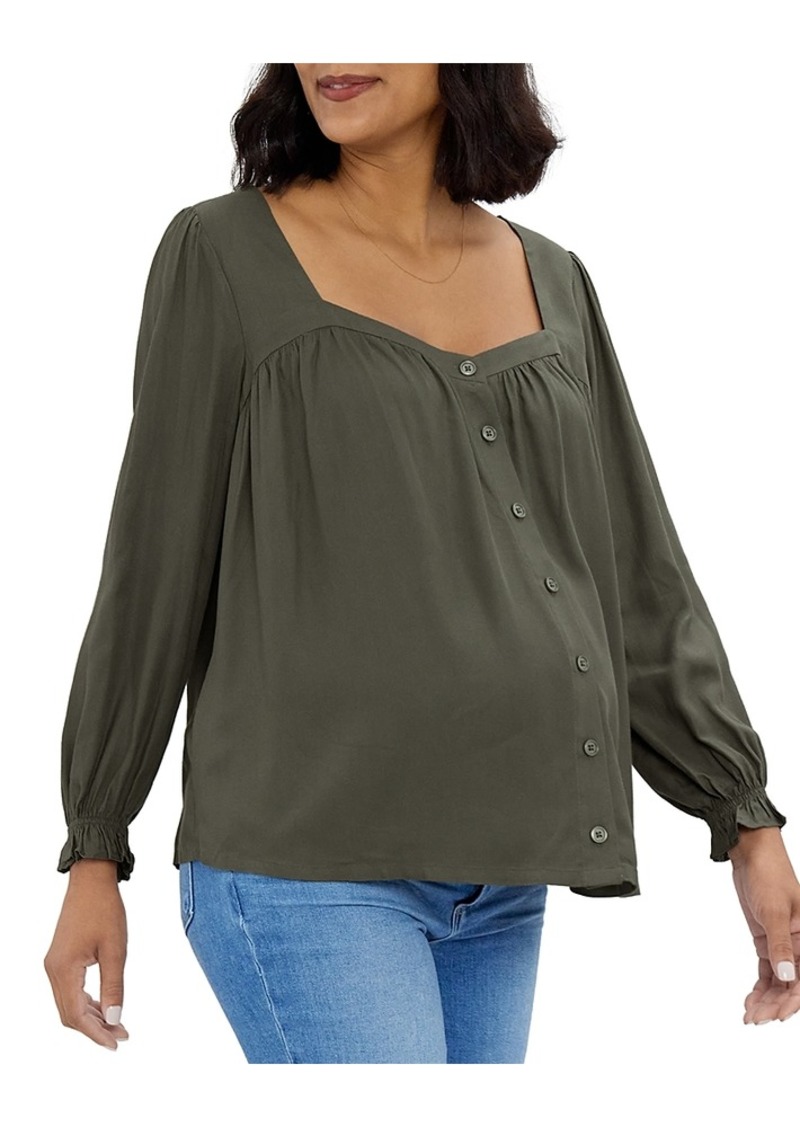 Ingrid & Isabel Button Front Sweetheart Top
