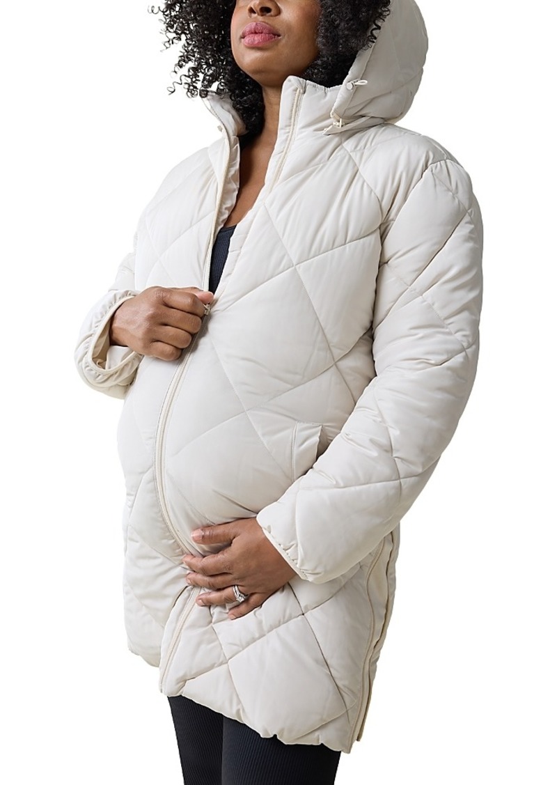 Ingrid & Isabel Hooded Longline Puffer Maternity Jacket