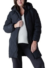 Ingrid & Isabel Hooded Longline Puffer Maternity Jacket