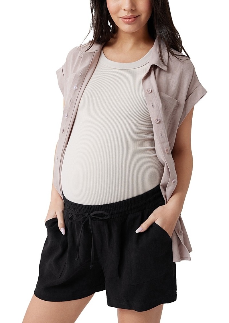 Ingrid & Isabel Maternity Drapey Patch Pocket Shorts