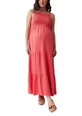 Ingrid & Isabel Maternity Smocked Maxi Dress