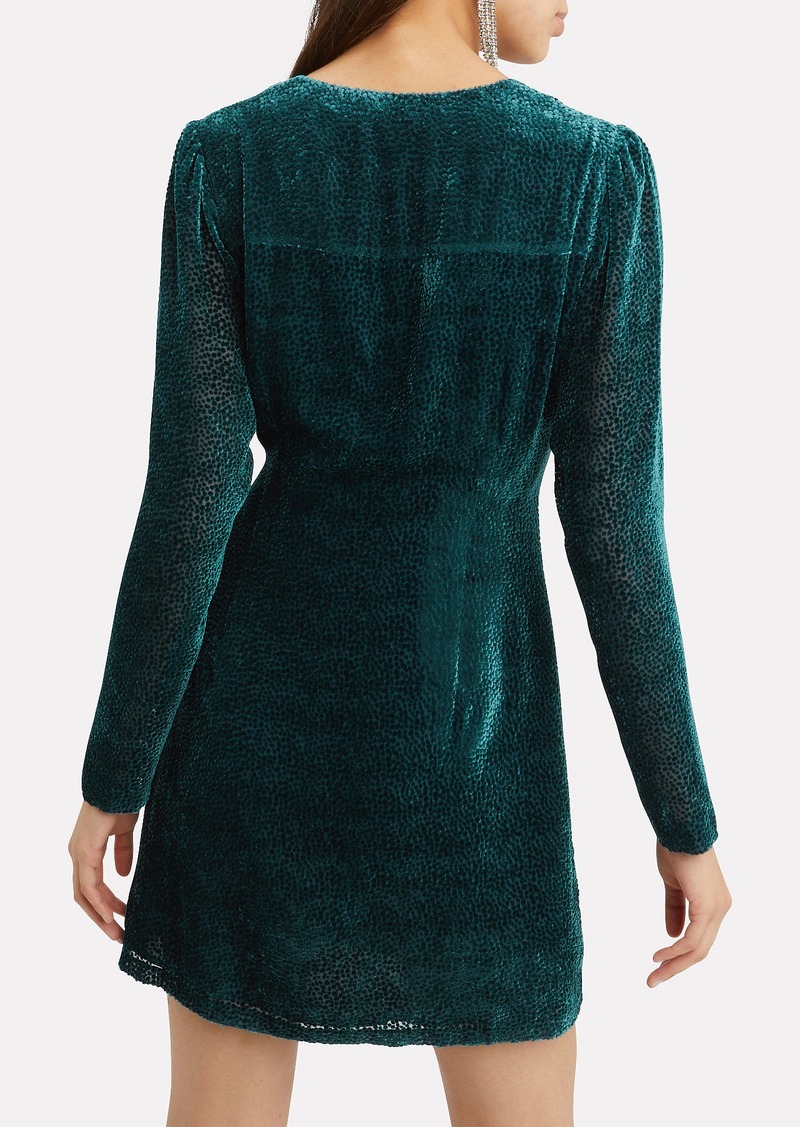 yara velvet burnout dress