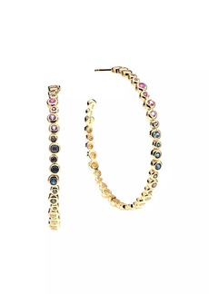 Ippolita 18K Yellow Gold & Sapphire Rainbow Hoop Earrings