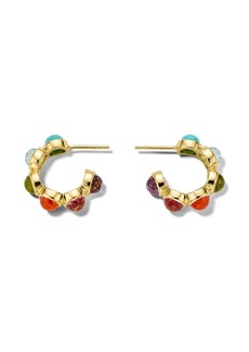 Ippolita 18kt gold Lollipop all-stone tiny hoop earrings