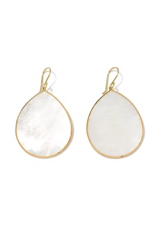 Ippolita 18kt yellow gold Jumbo Polished Rock Candy Single Stone Teardrop mother-of-pearl earrings