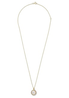 Ippolita 18kt yellow gold mini Lollipop mother-of-pear, diamond and clear quartz pendant necklace