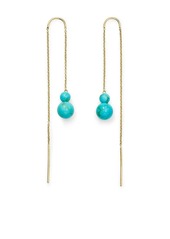 Ippolita 18kt yellow gold Nova Threader turquoise drop earrings