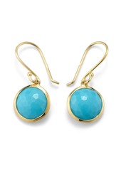 Ippolita 18kt yellow gold small Lollipop turquoise drop earrings