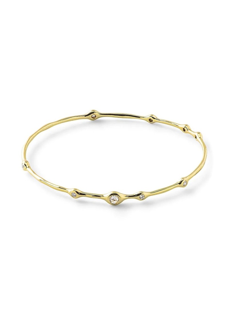 Ippolita 18kt yellow gold Stardust Superstar 9 diamond bangle