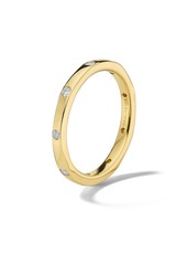 Ippolita 18kt yellow gold Stardust thin diamond band ring