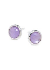 Ippolita 925 Wonderland Lollipop Sterling Silver, Rock Crystal & Mother of Pearl Stud Earrings