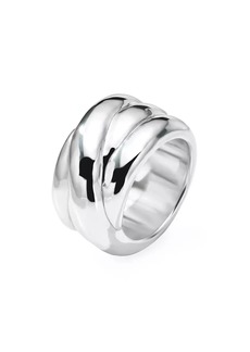 Ippolita Classi Classico Hammered Sterling Silver Whirlpool Ring