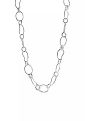 Ippolita Classico Long Sterling Silver Hammered Prosper Chain Necklace