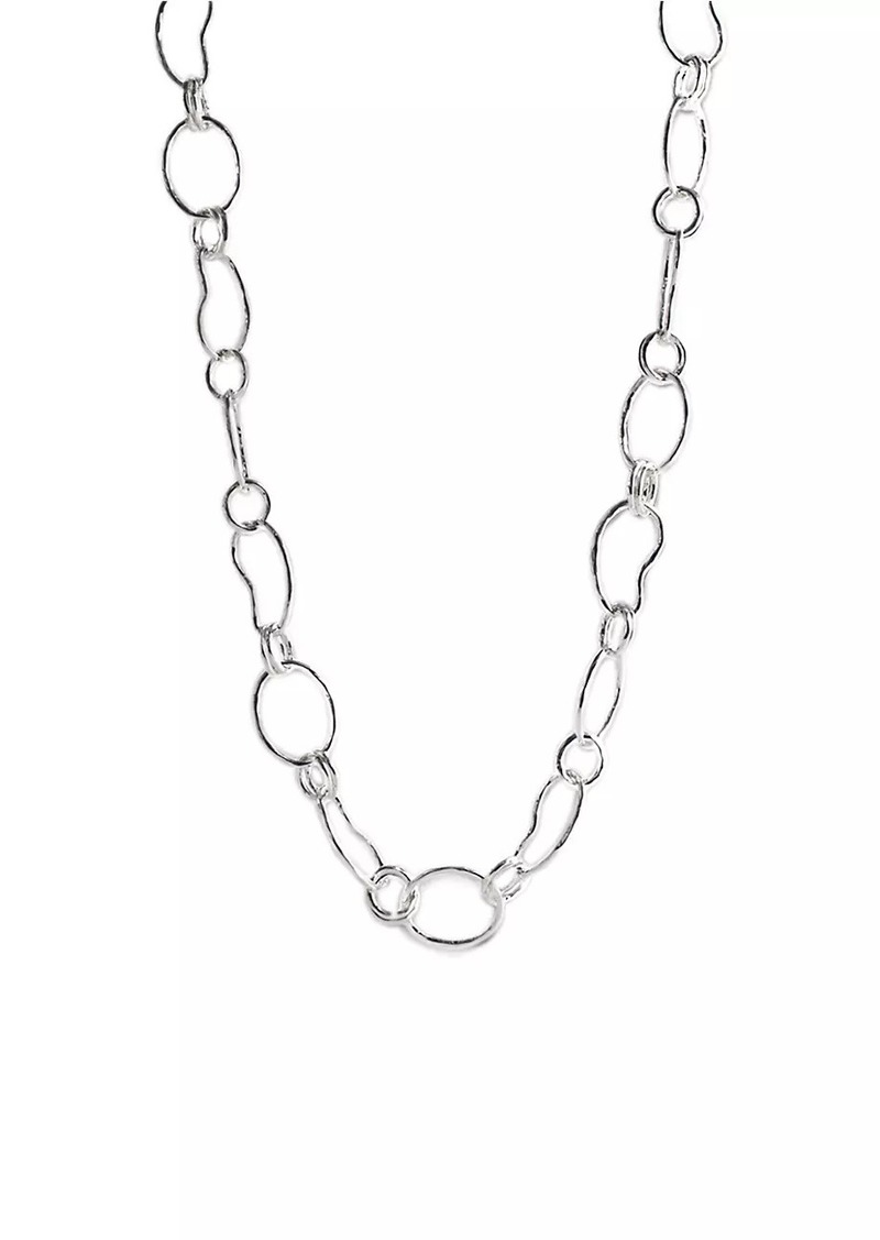 Ippolita Classico Long Sterling Silver Hammered Prosper Chain Necklace