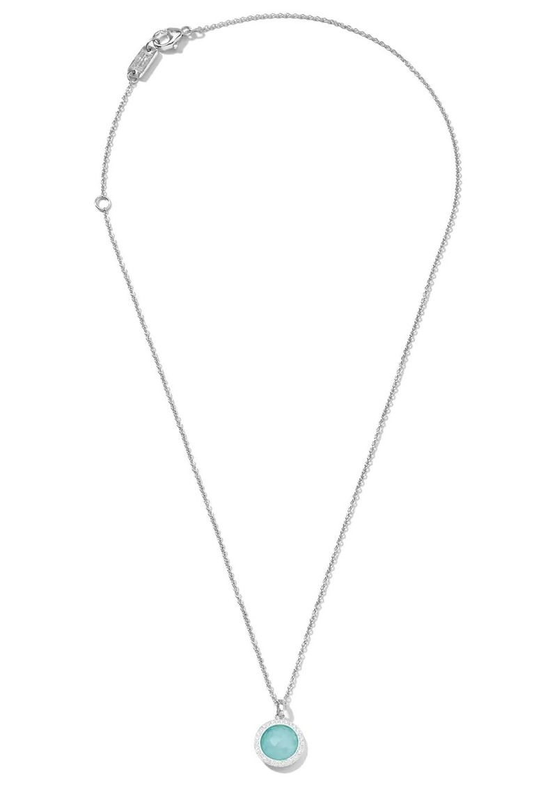Ippolita Sterling silver Lollipop turquoise and diamond mini pendant necklace
