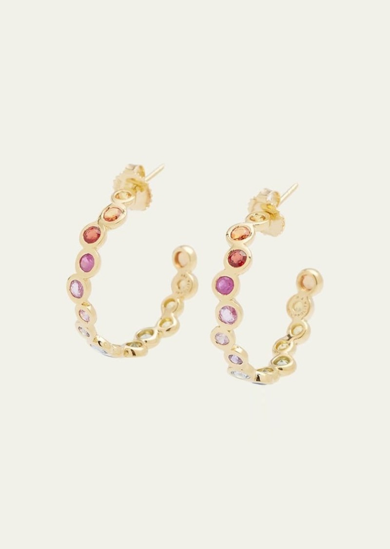 Ippolita 18K Starlet Huggie Earrings with Rainbow Sapphires