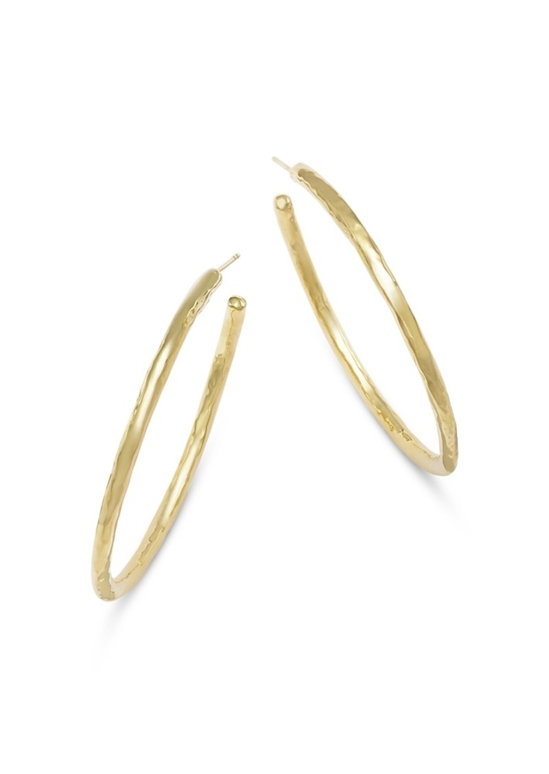 Ippolita 18K Yellow Gold Classico Hammered Large Hoop Earrings