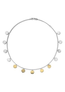 Ippolita Classico Hammered Paillette Disc Necklace in Yellow Gold/Silver at Nordstrom