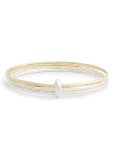 Ippolita Classico Mixed Texture Bangle in Silver/Gold at Nordstrom