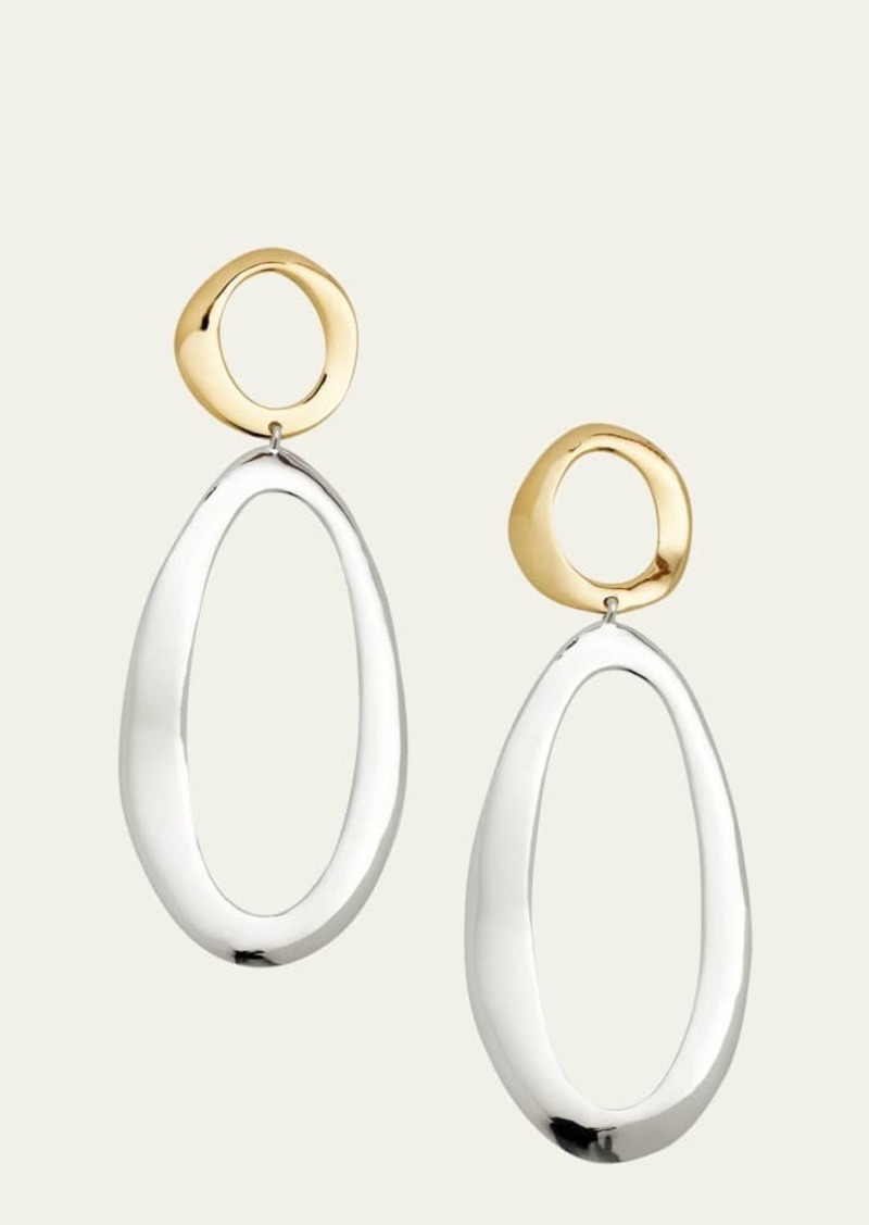 Ippolita Large Smooth Snowman Double Drop Earrings in Chimera