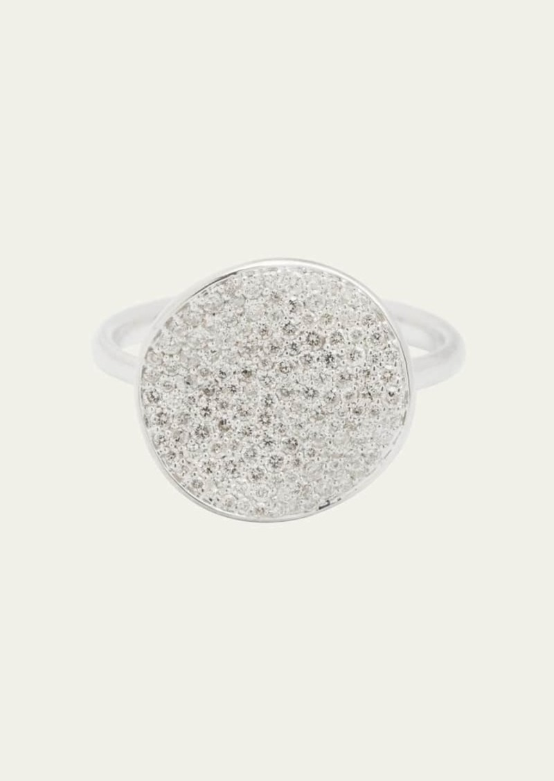 Ippolita Medium Flower Disc Ring in Sterling Silver with Diamonds