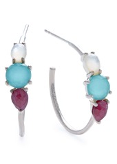 Ippolita Rock Candy Prong Set 3-Stone Hoop Earrings