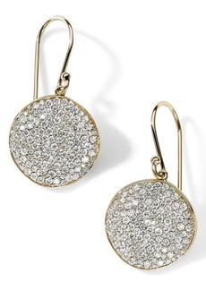 Ippolita Stardust Medium Pavé Diamond Disc Drop Earrings
