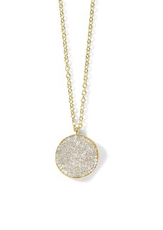 Ippolita Stardust Medium Pavé Diamond Disc Pendant Necklace