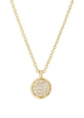 Ippolita Stardust Mini Flower Diamond Disc Pendant Necklace