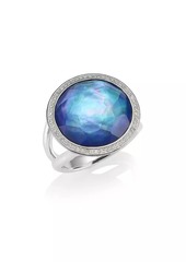 Ippolita Lollipop Medium Sterling Silver, Triplet & Diamond Ring