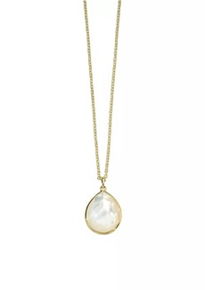 Ippolita Rock Candy Medium 18K Yellow Gold & Mother-Of-Pearl Teardrop Pendant Necklace