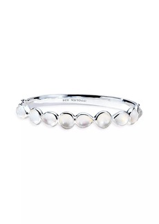 Ippolita Rock Candy Sterling Silver, Rock Crystal & Mother-Of-Pearl Hinged Bangle