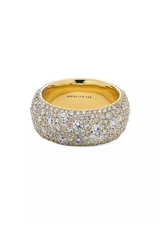 Ippolita Stardust 18K Gold & Diamond Organic Full Pavé Wide Band Ring