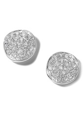 Ippolita Stardust Mini Flower Disc Stud Earrings with Diamonds in Silver at Nordstrom