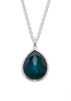 Ippolita Wonderland Sterling Silver, Rock Crystal &Mother Of Pearl Teardrop Necklace