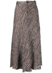 IRO A-line tweed midi skirt