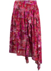 IRO Arun floral-print midi skirt