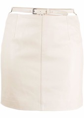 IRO belted leather mini skirt