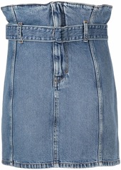 IRO belted-waist denim skirt