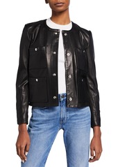 IRO Complet Leather Jacket with Patch Pockets