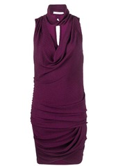 IRO cowl-neck gathered minidress