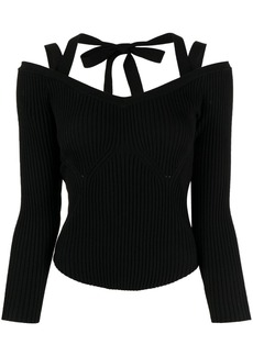IRO double-strap ribbed blouse
