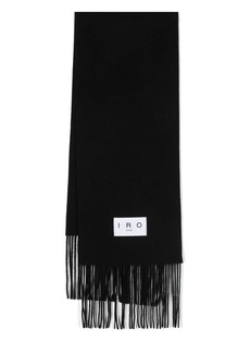IRO fringed-edge wool scarf