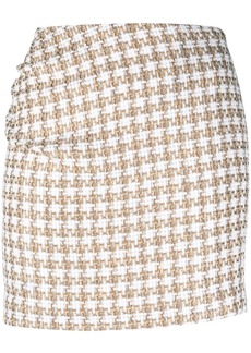 IRO gathered-detail tweed skirt