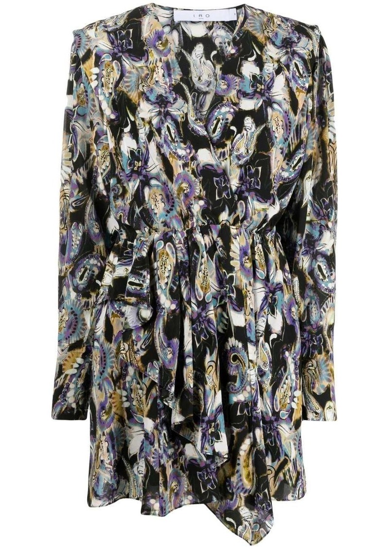 IRO graphic-print long-sleeve dress